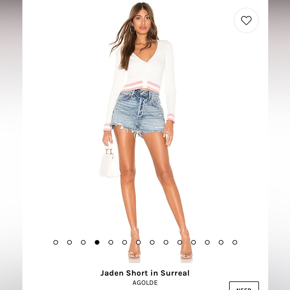 Agolde Jaden Denim Shorts in Surreal